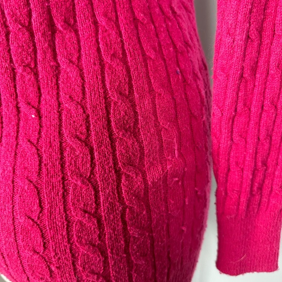 Crew Clothing Co Cardigan Pink Long Style Cotton Wool Thick Ribbing Sz 12 - Picture 9 of 14